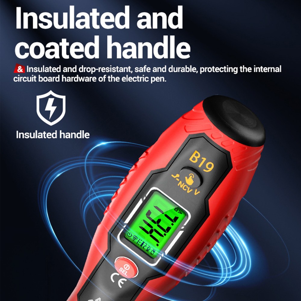 Digital Voltage Tester With LCD Backlight Smart Live Wire Detector For SWGF