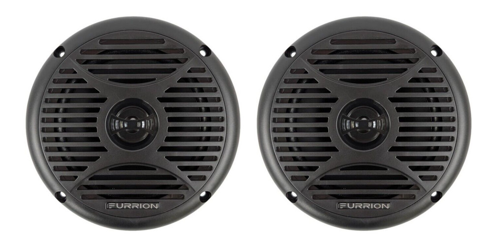 (2) Furrion 5" Outdoor Marine Speakers RV Camper Trailer Boat Black 30 Watts