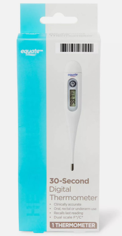 EQUATE 30-Second Digital Thermometer – Fast, Accurate & Easy to Use