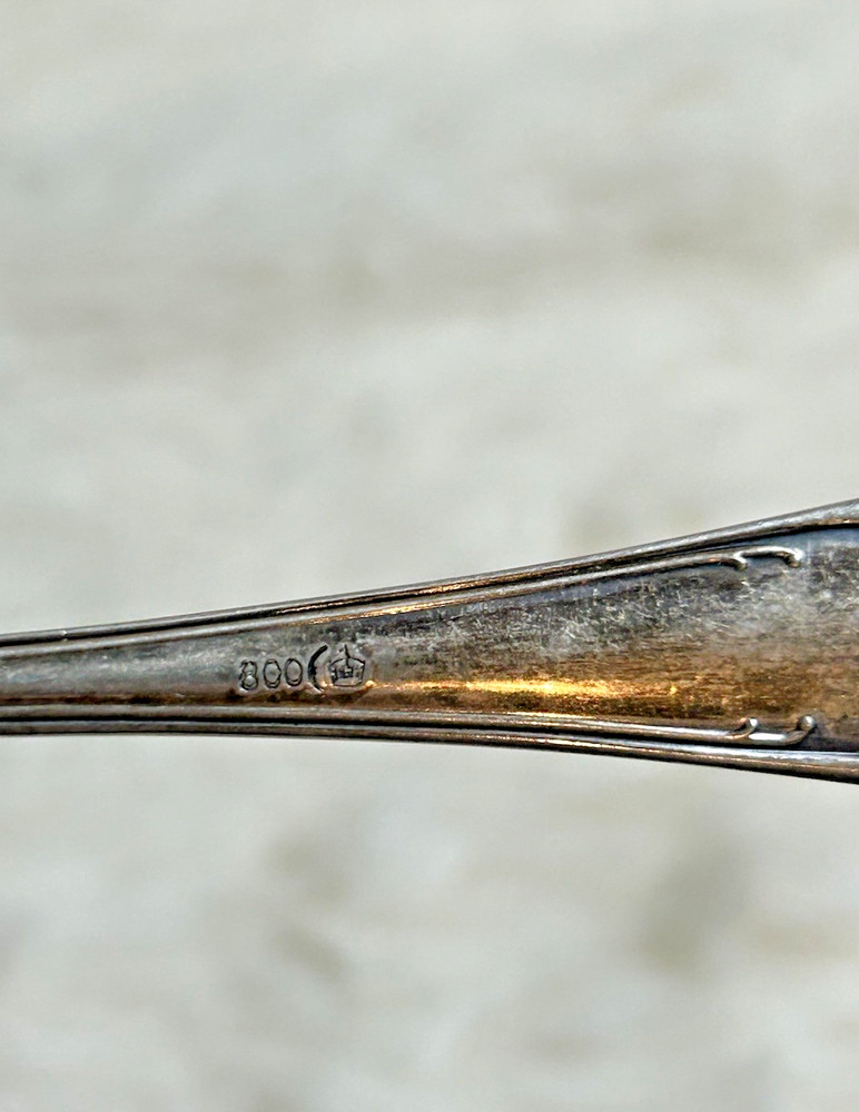 German Silver Butter Knife 800 Silver Monogram