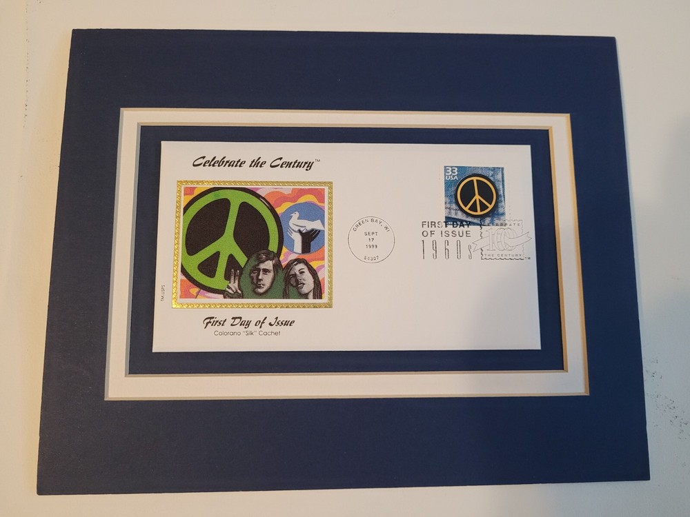 1960's PEACE SYMBOL - FRAMEABLE POSTAGE STAMP ART - 1163