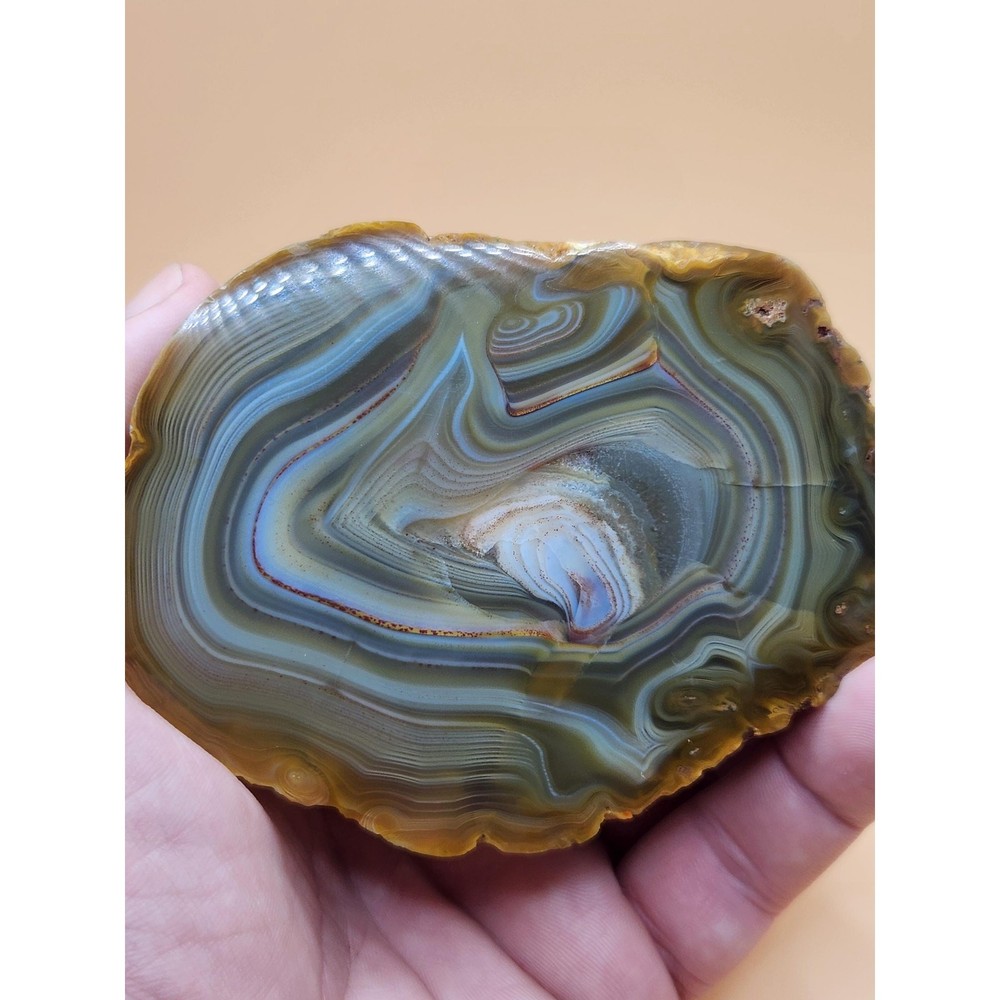 Island Agate Polished Half Nodule