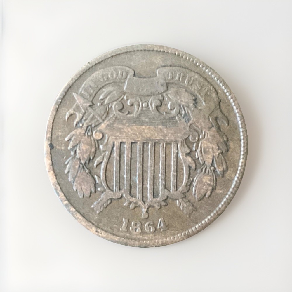 1864 2 cent coin - R40