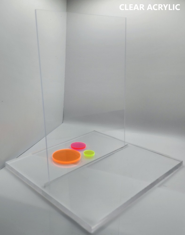(4-Pack)-Acrylic Plexiglass Sheet-1/4" thick-Clear Lucite-6" x 6"