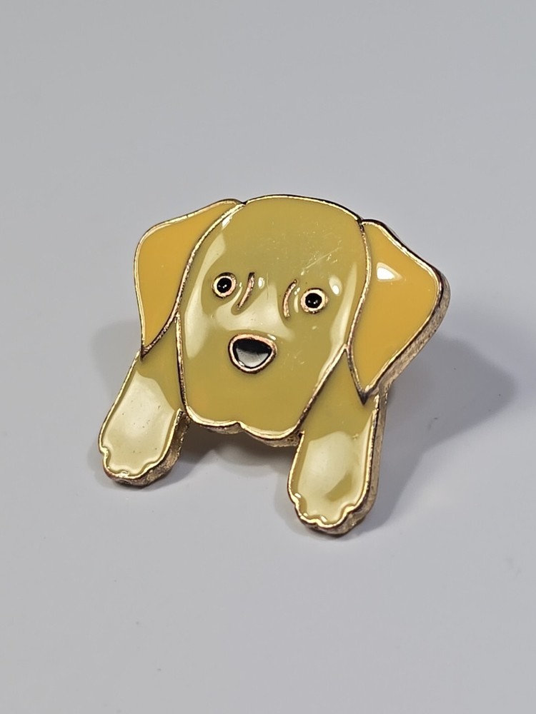 Yellow Dog With Floppy Ears Lapel Pin
