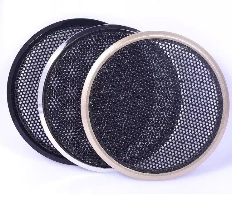2pcs 2''2.5-inch speaker column iron mesh dust-proof protective decorative ring