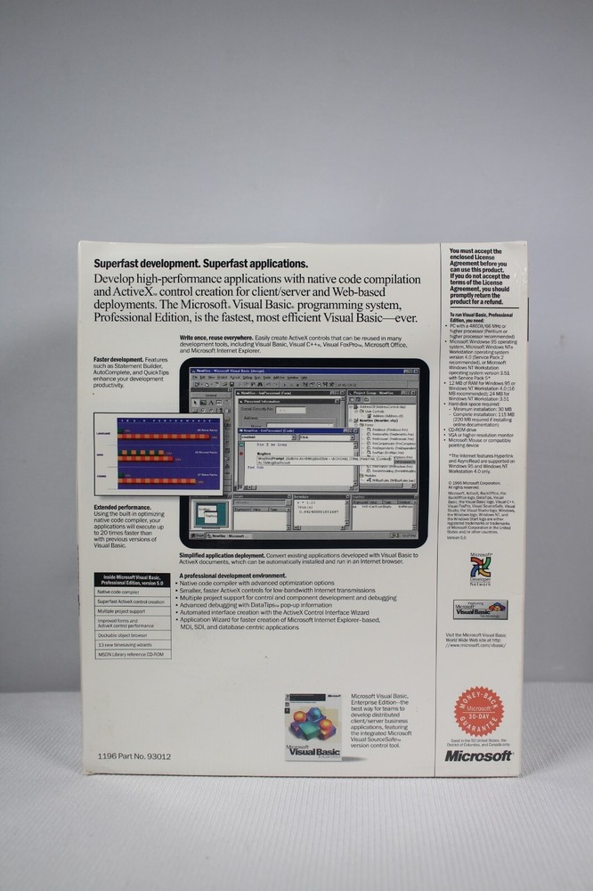 Microsoft Visual Basic Professional Edition Version 5.0 Academic BRAND NEW SEALE