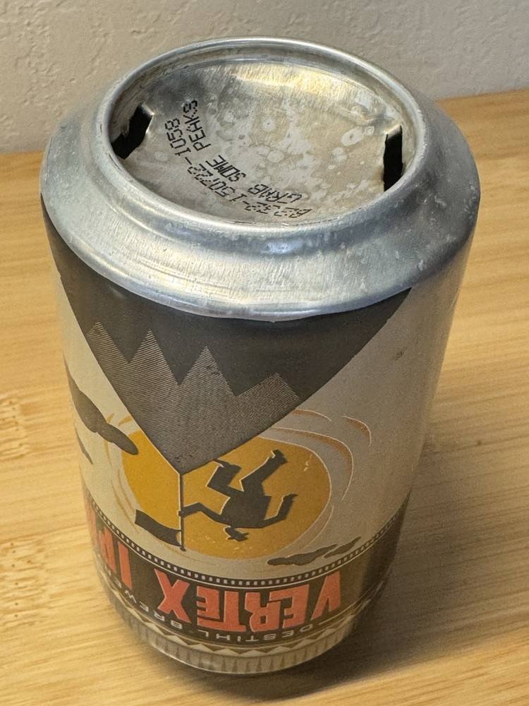 Vertex IPA - Destihl Brewery - Empty Beer Can Bottom Opened