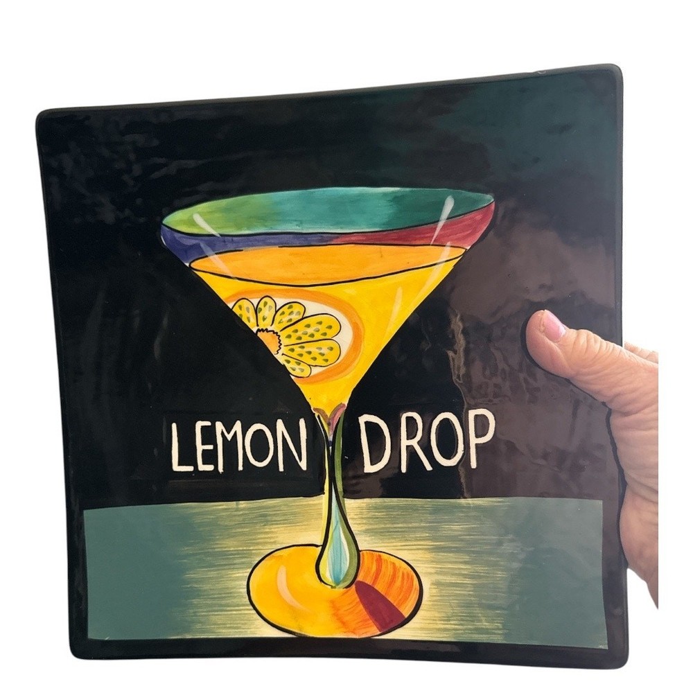 Mary Naylor Designs “Lemon Drop” Hand Painted Square Plate