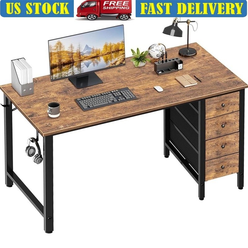 Space Saving Computer Desk Easy Assembly Sturdy Home Office Study Writing New