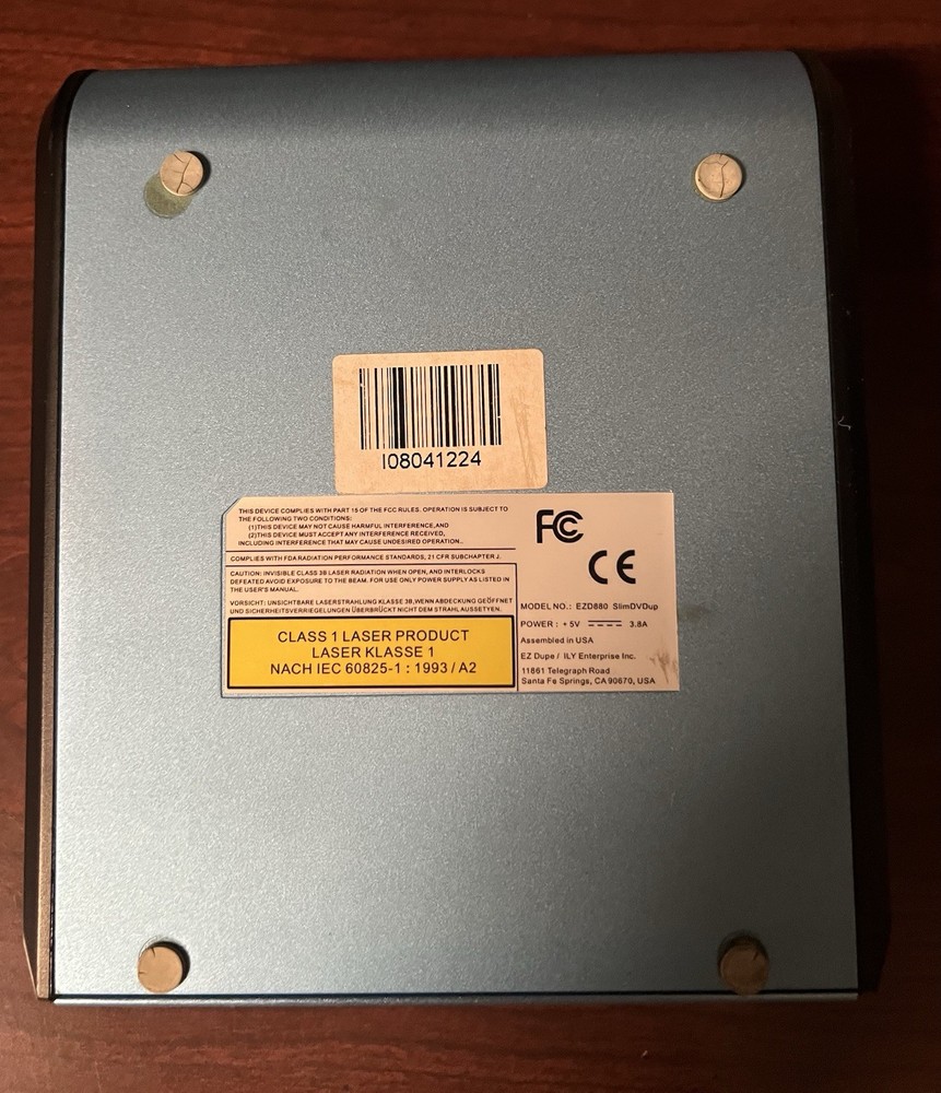 EZ Dupe 1 Copy Portable DVD/CD Duplicator EZD 880 (Blue)
