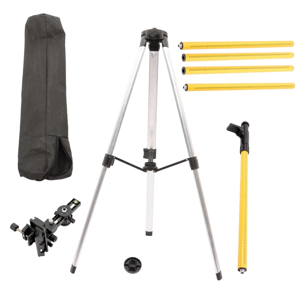 Laser Level Pole with Tripod Adjustable Telescoping Laser Pole 12 Ft./3.7M