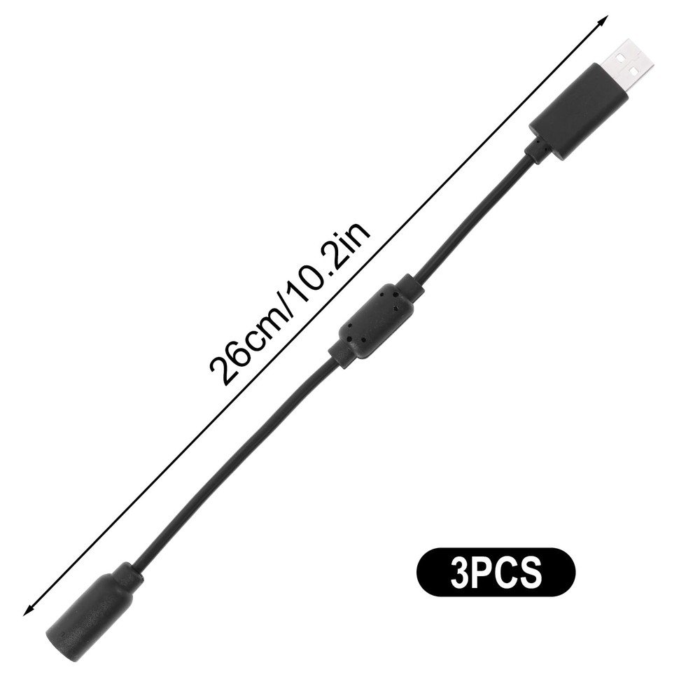 XIHIRCD 3pcs USB Breakaway Cables, Cord Replacements for black