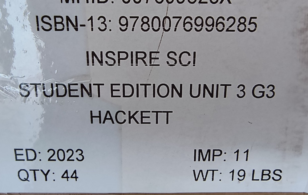 Inspire Science Grade 3 Units 1-4 Student Edition Workbook Set