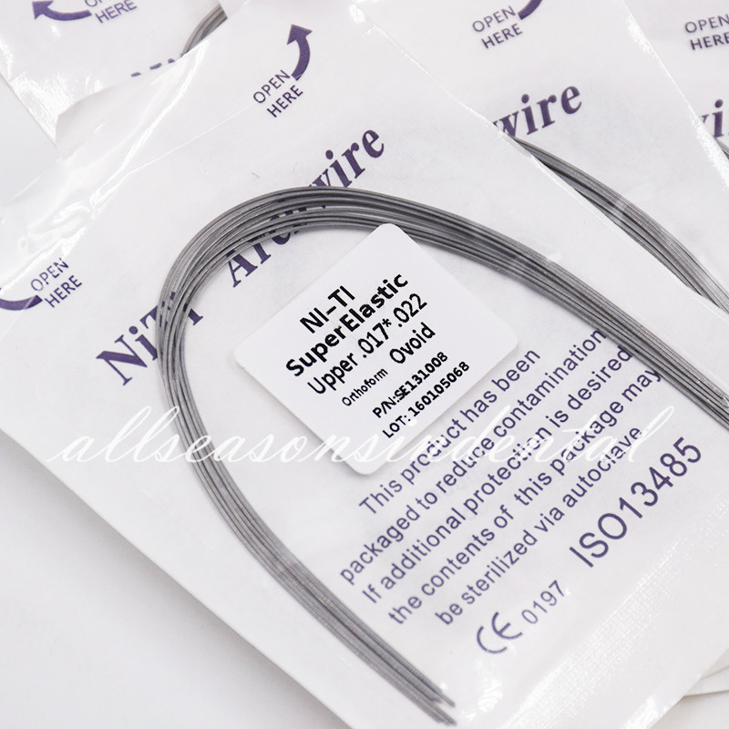 50 Pack Dental Super Elastic Niti Rectangular Arch Wire Ovoid Form Upper/Lower