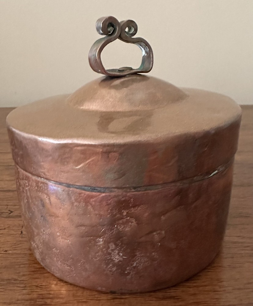 Vintage Hammered Candy Pot With Lid
