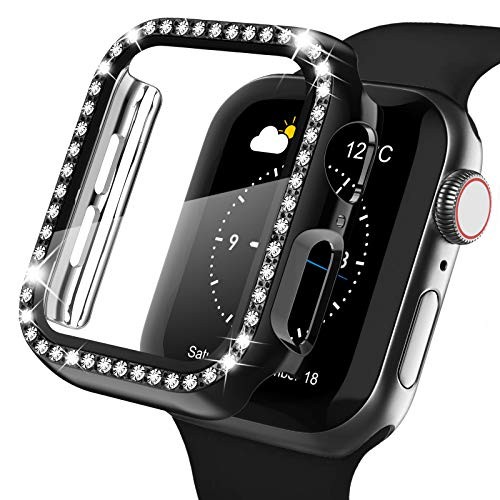 Compatible for Apple Watch Case with Screen Protector for Apple 44mm Black