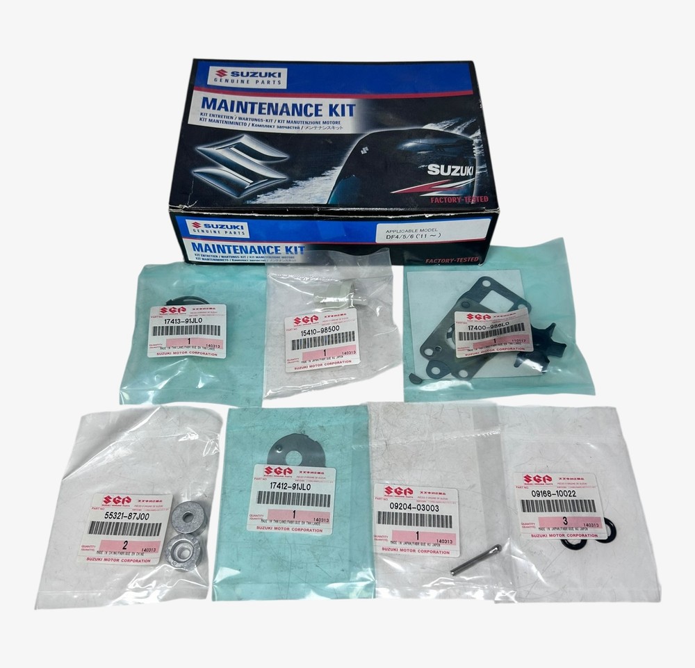 Suzuki 17400-91830, DF4/5/6 '11 ~ Maintenance Kit Assembly, (Missing Spark Plug)