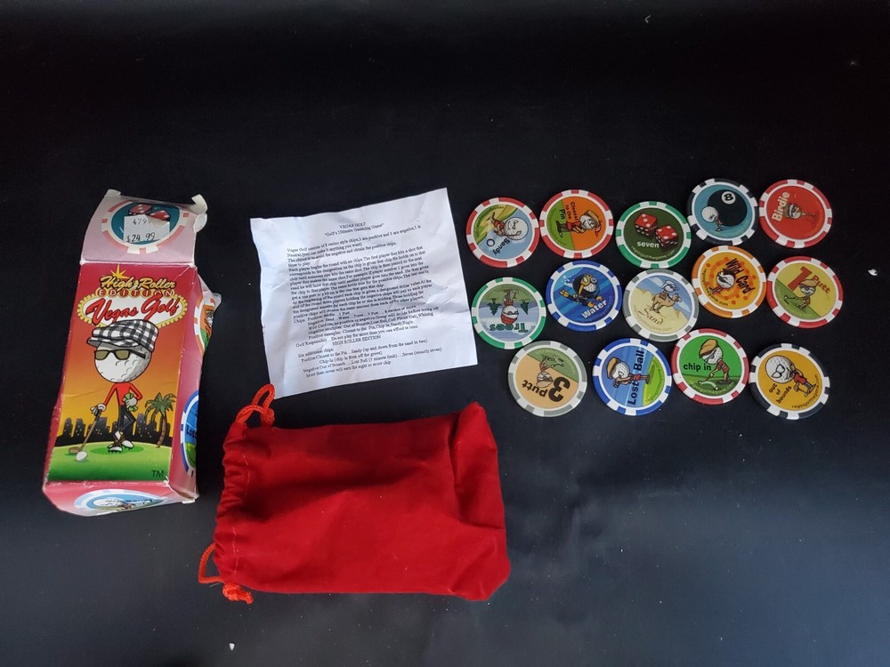 ULTIMATE "HIGH ROLLER" VEGAS GOLF GAME CHIPS 14 CHIPS