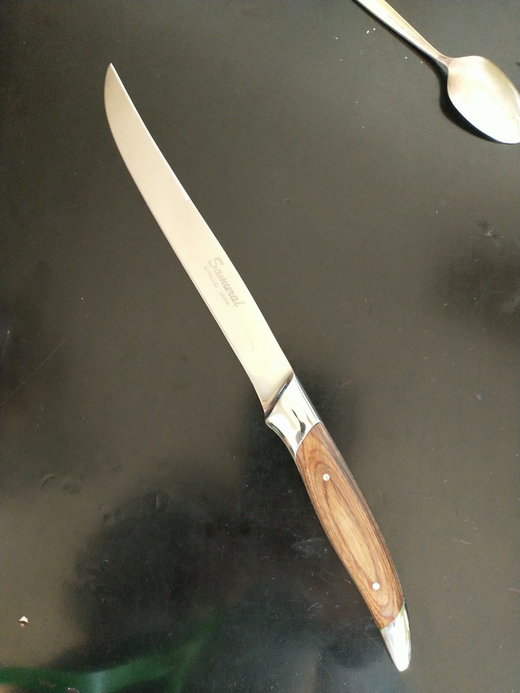Samurai Kitchen Chef Knife Wooden Handle 13.5" Long