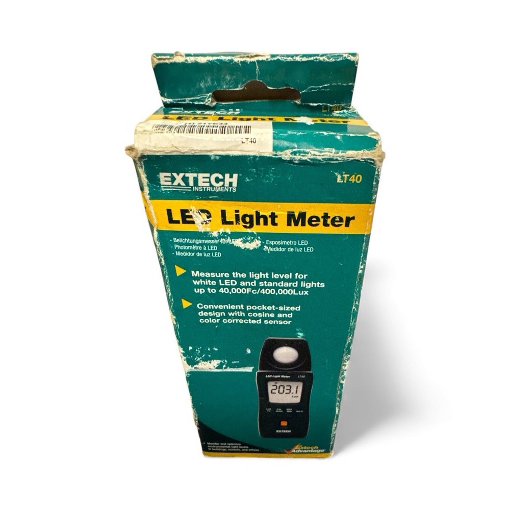 EXTECH LT40 LED Light Meter with Original Case ✅