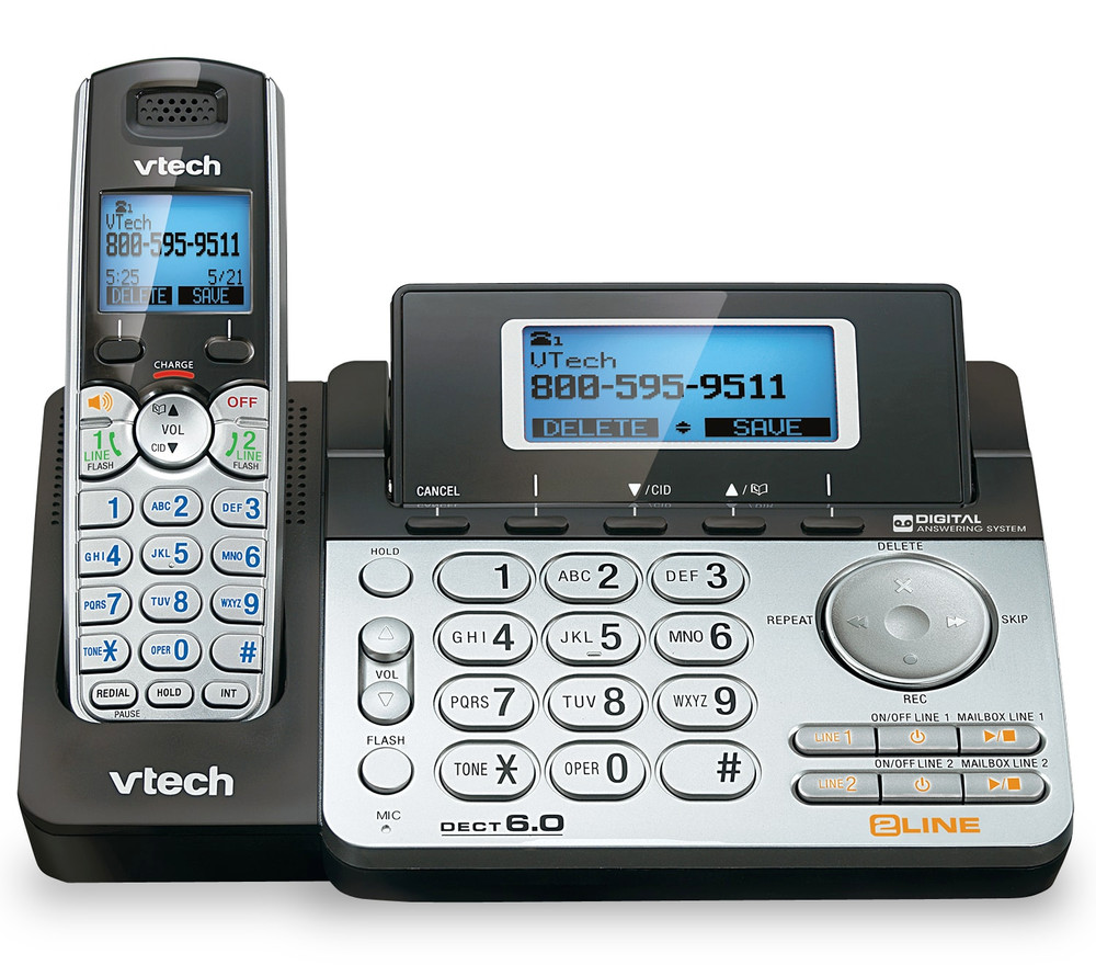VTech DS6151 Dect 6.0 2 Line Phone system with 1 Handsets DS6151-2 CALL BLOCKING