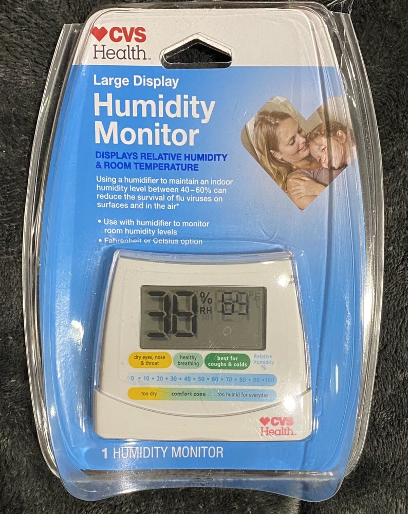 Digital Thermometer Hygrometer CVS Temp Humidity Display Large Screen Indoor