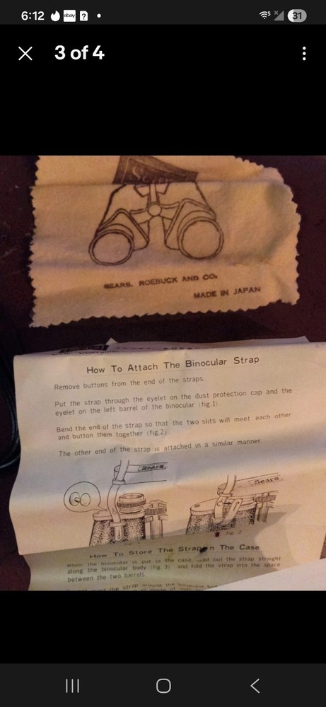 Sears Vintage Binocular Straps