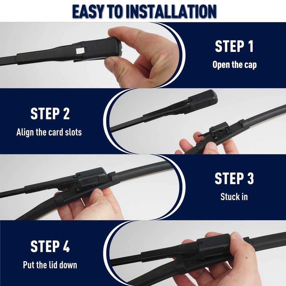 Front Windshield Wiper Blades Set for Benz EClass 20172023, All Weather