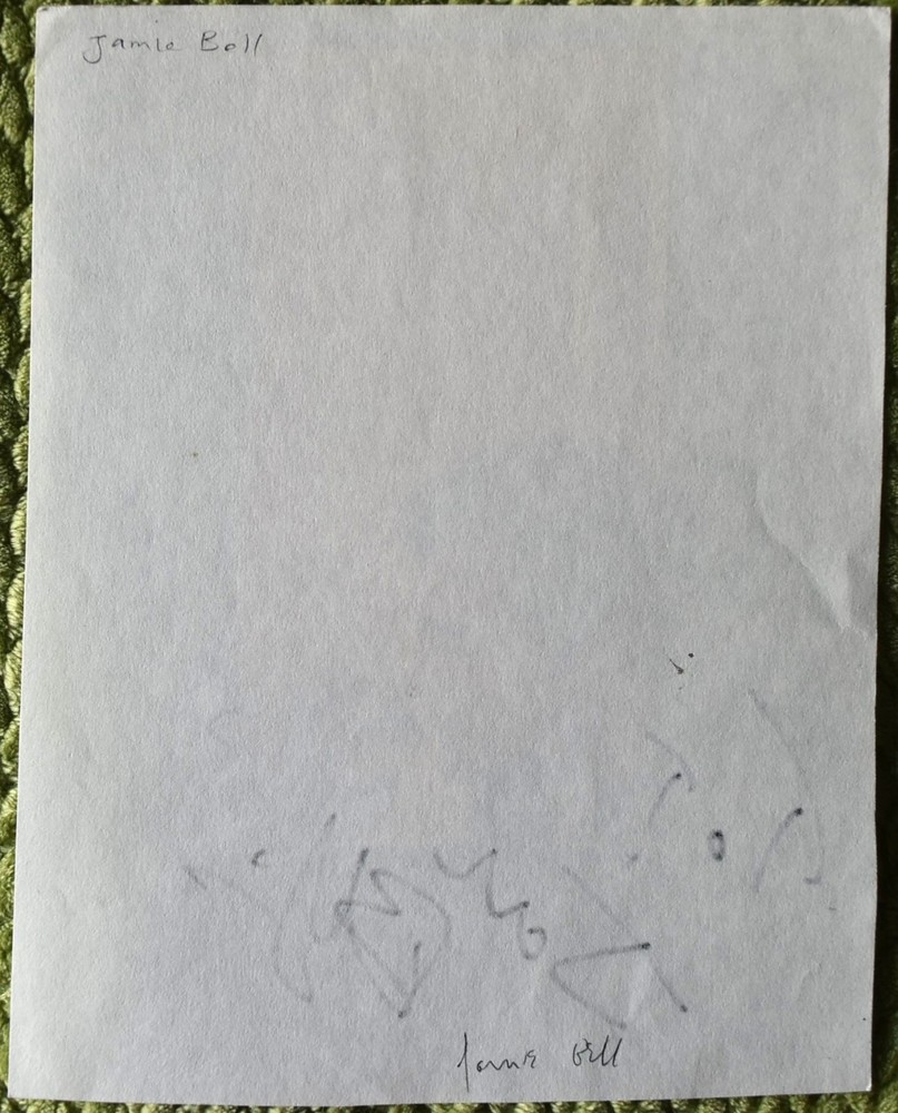 Jamie Bell Hand Signed Paper