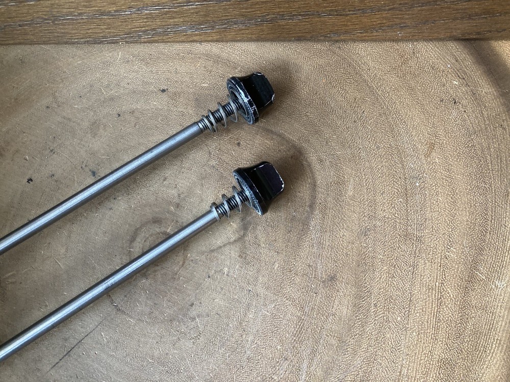 Vtg Control Tech Titanium Skewer Set Black Anodized Front Rear