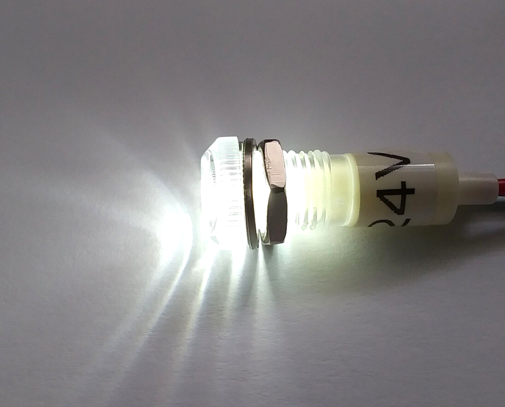 4 BBT 24 volt Waterproof White LED Low-Profile Indicator Lights
