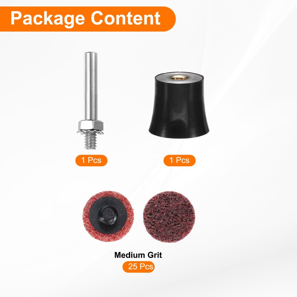 26pcs Quick Change Discs Set 1" Roll Lock Sanding Discs Medium with Disc Holder