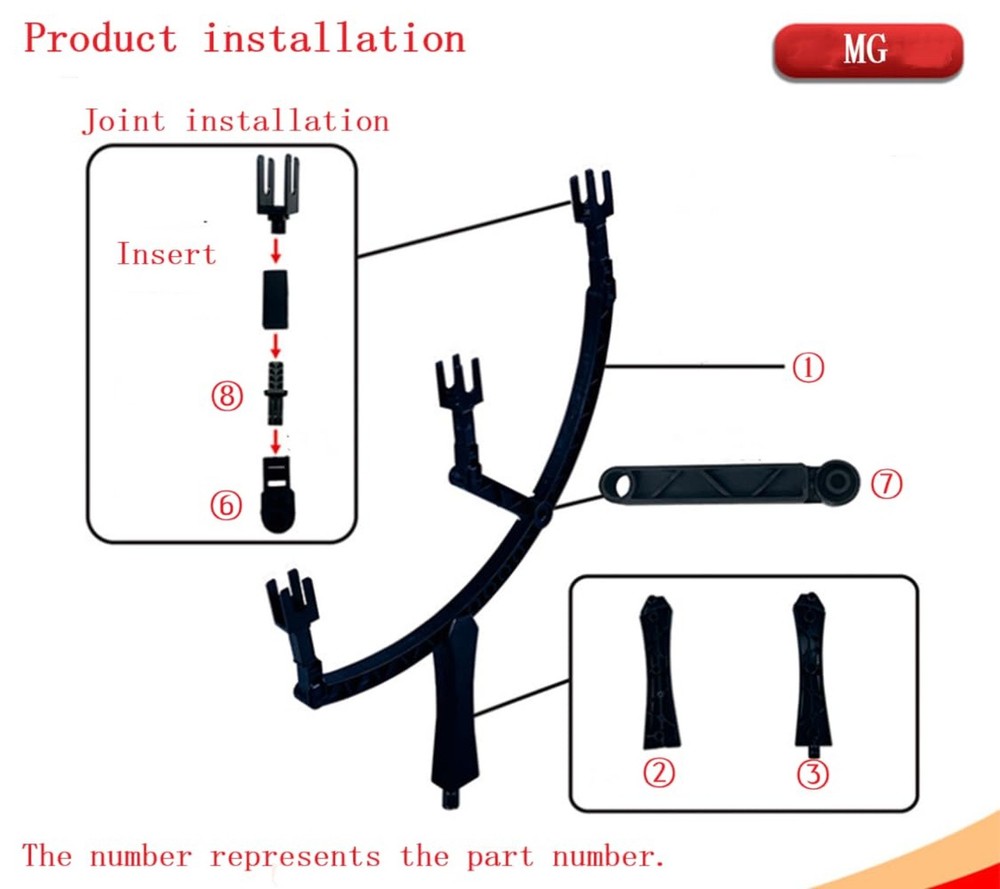 Suitable for MG/HG/RG/EW Triple Connected Model Handheld Brackets, Model Supp...