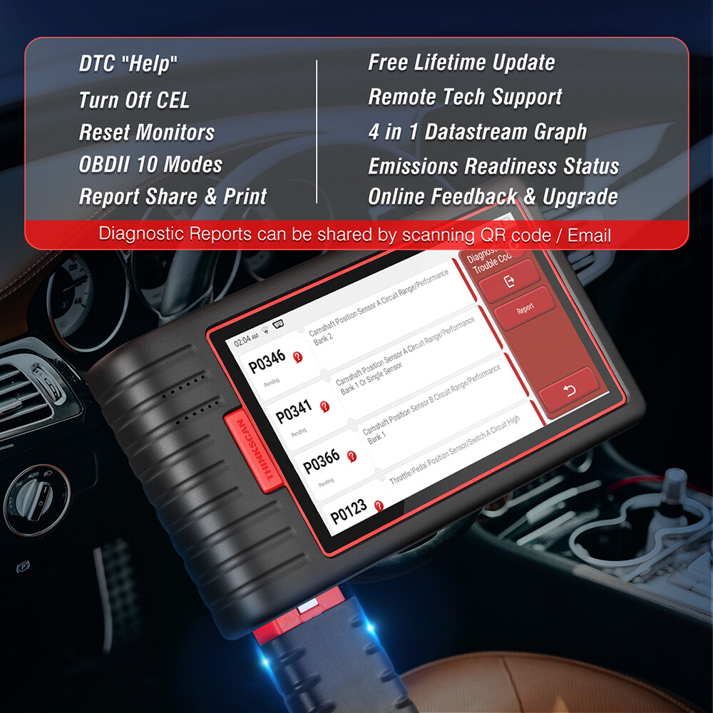 Thinkcar Thinkscan Max 2 Car OBD2 Scanner Diagnostic Tool All System Scan CANFD