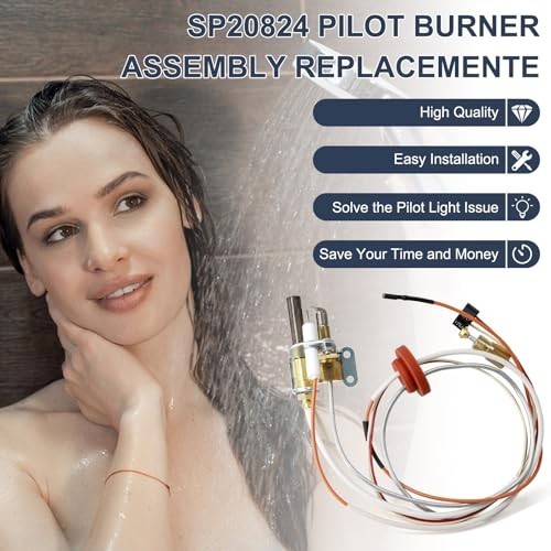 Water Heater Pilot Assembly Replacement - Fits Rheem, Ruud, Richmond, LP Orifice