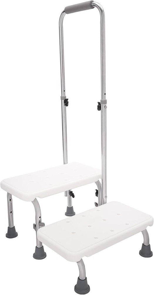 2 Step Stool with Handle for Elderly,Heavy Duty 2 Step Stool with Handrail