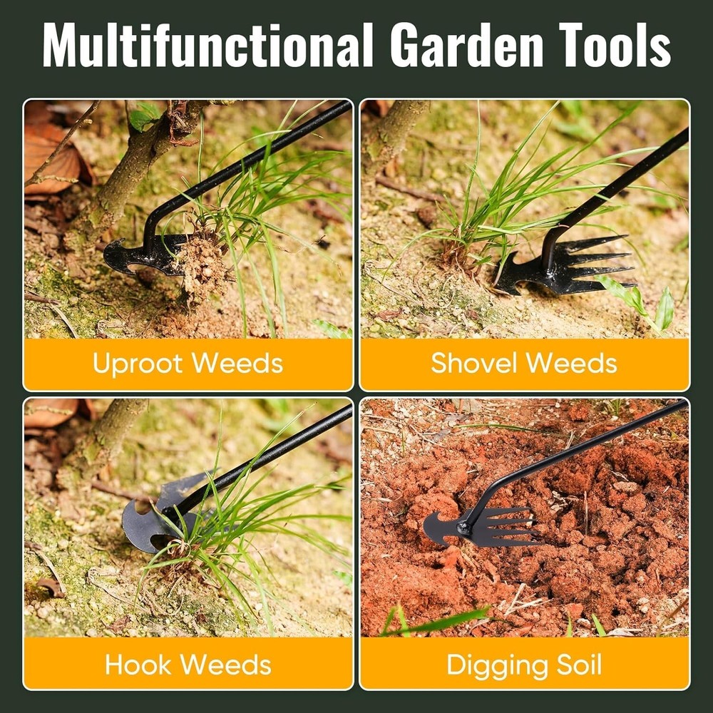 Weed Puller Tool Garden Weed Pulling Tool, Portable Garden Weeder Tool Uprooting