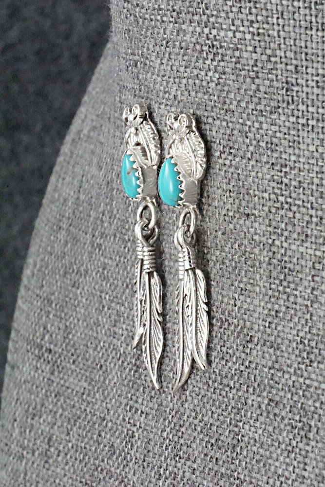 Turquoise and Sterling Silver Earrings - Sharon McCarthy