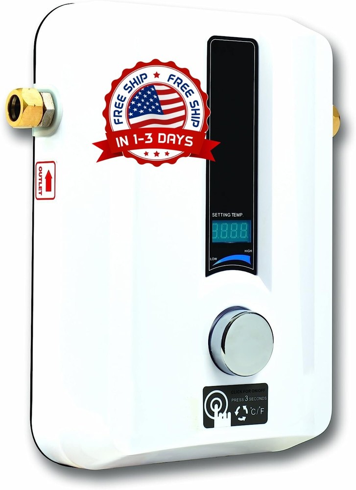 220/240 V Calentador Instantaneo De Agua Electrico Ducha Baño 13000W Sin Tanque