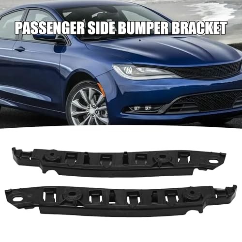 Front Bumper Bracket Set - Driver & Passenger Side Support Mount Reinforcement