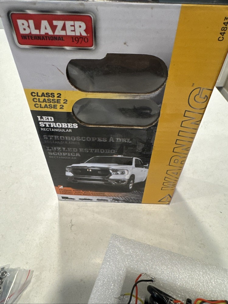 New Blazer C4843 Class 2 Rectangular LED Strobe Lights Grille Mount Safety Light