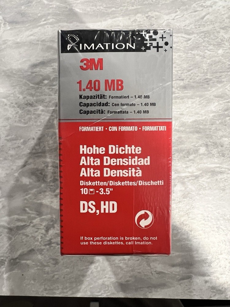 20- 3M DSHD Diskettes Double Sided High Density 3.5" Floppy Disk New Mac Format