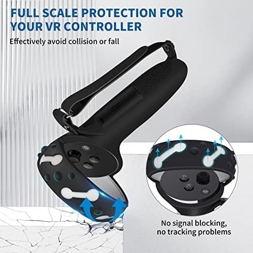 Controller Grips for Oculus Quest 2, Extended Silicone VR Grips Cover Protector
