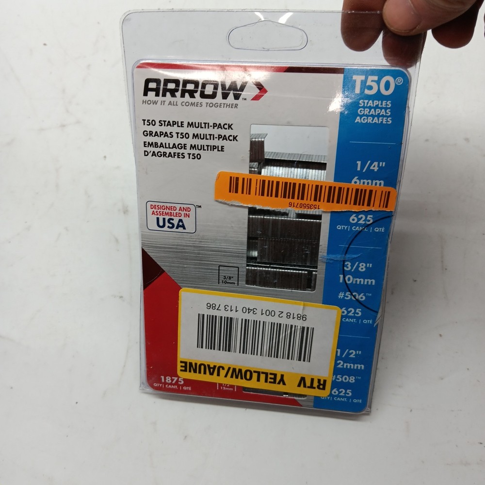 ARROW 50MP T50 Heavy Duty Staples Multipack, Staples *PARTIAL PACK*