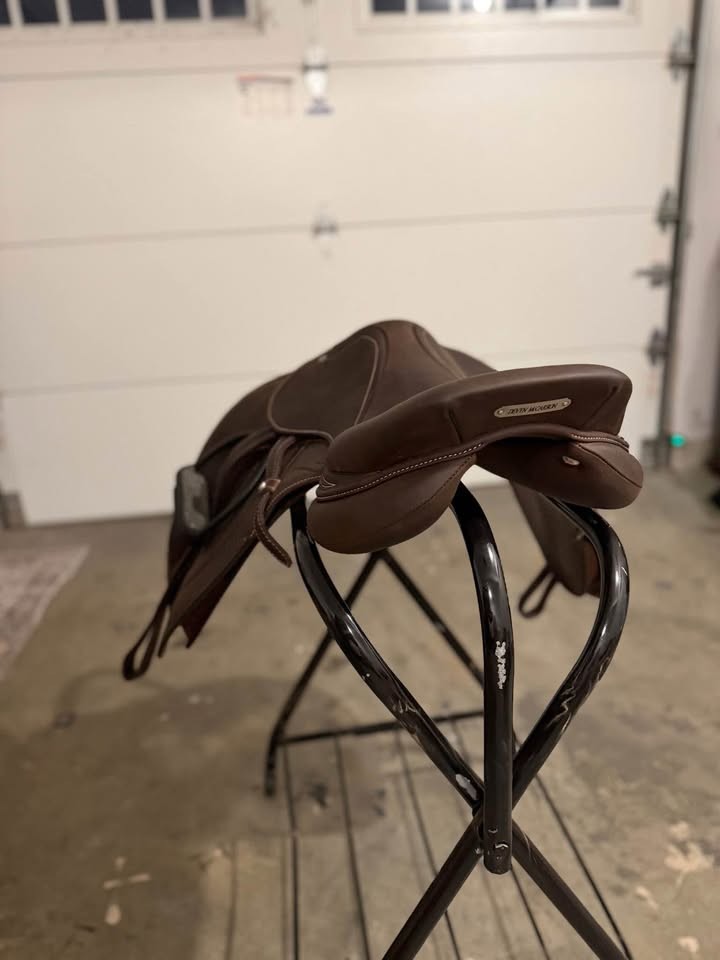 Antarès Evolution-D Custom Jump Saddle – Buffalo Leather – Excellent Condition