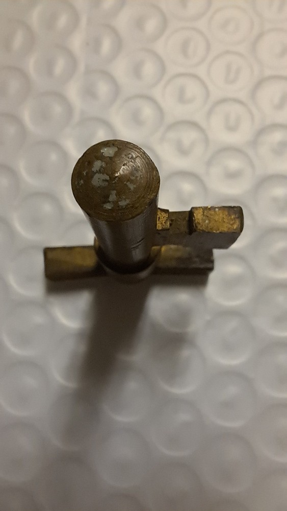 ANTIQUE BRASS POCKET DOOR SKELETON KEY
