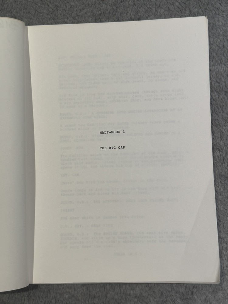 1987 "SOMETIMES JONES & THE ROAD " by Larry Hankin SCRIPT