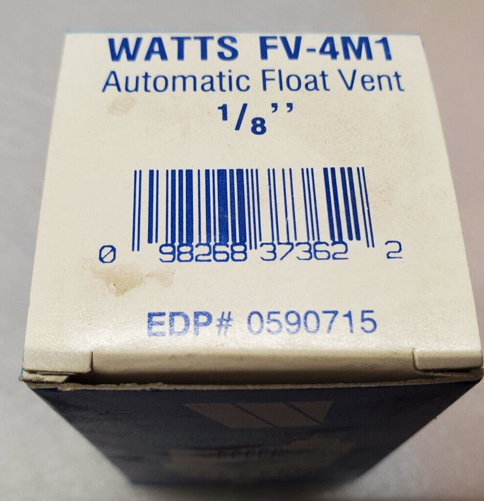 Watts FV-4M1-1/8 Automatic Air Vent Valve 1/8" Made in Italy 150PSI 240F