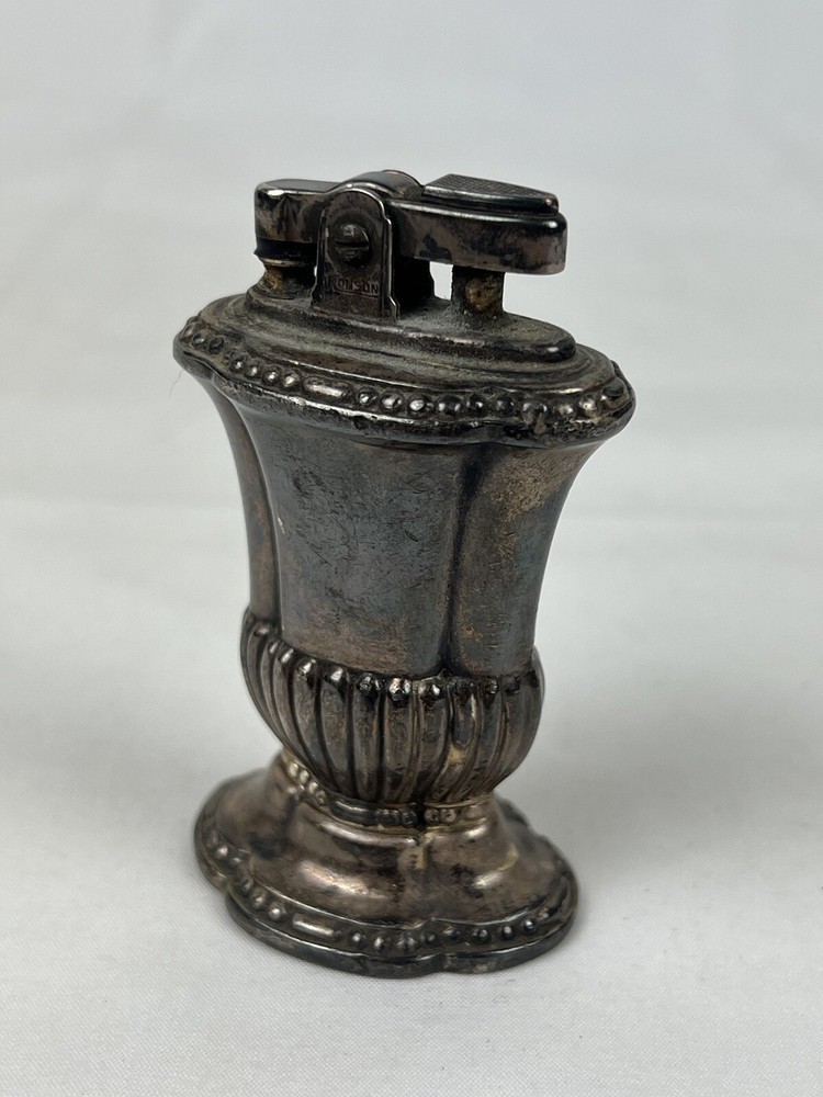 3” Vintage Ronson Mayfair Silver Plated Cigarette Lighter